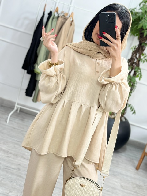 شومیز-شلوار-چین-دار