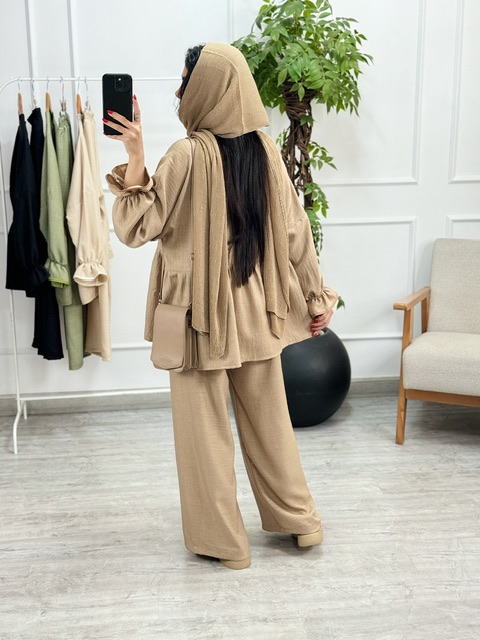 شومیز-شلوار-چین-دار